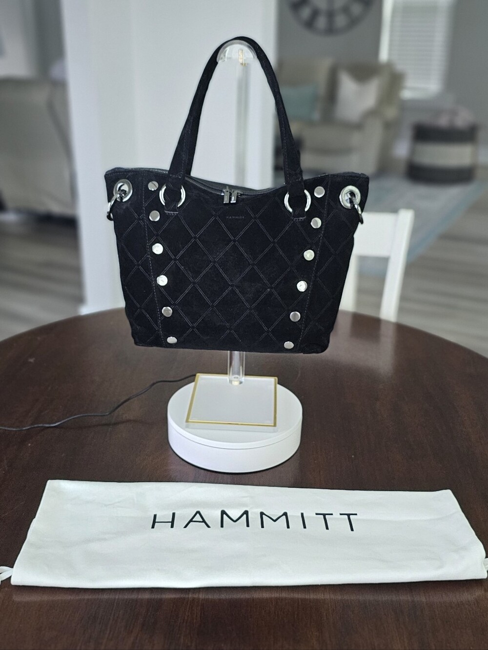 Hammitt Daniel | Noir Diamond Suede​/​Gunmetal | Medium